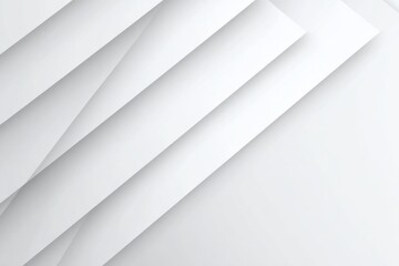 Abstract White Paper Layers Background With Gradient Shadow Perspective Effect