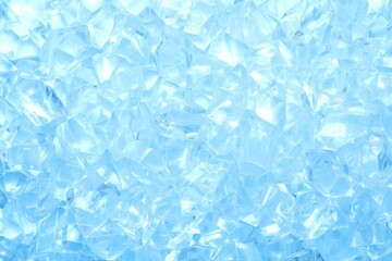 Cubes of clear ice as background, closeup