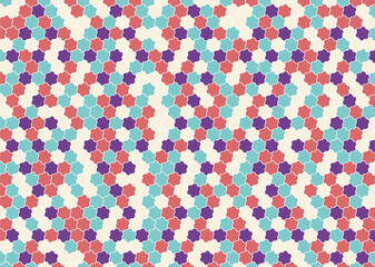 幾何学的なタイル模様 背景