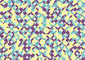 Fototapeta premium 幾何学的なタイル模様 背景