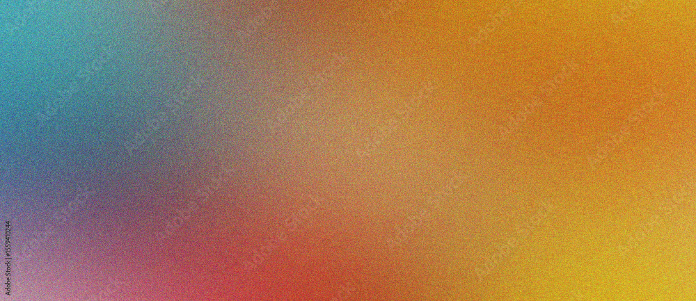 Poster orange, cyan and rose gradient noise texture background layout with soft smooth grain effect for dig