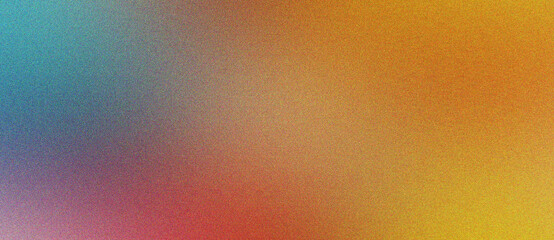orange, cyan and rose Gradient noise texture background layout with soft smooth grain effect for digital art display