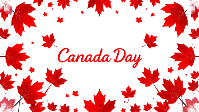 Canada Day, card celebration, isolated, web design, svg