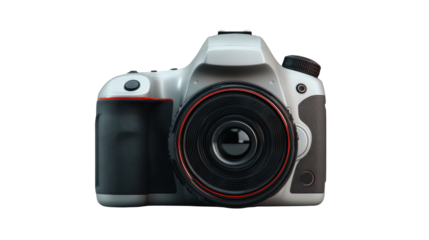 Professional DSLR camera with detailed lens and durable body, perfect for photography enthusiasts.