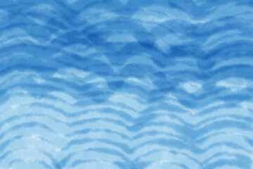 やさしい波柄の藍色背景素材