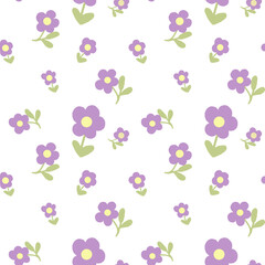 Seamless Pink Floral Pattern – Cute Tiny Flowers in Soft Pastel Style