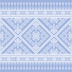 Light Blue Thai Ethnic Fabric Design