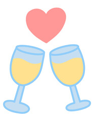 two glasses of champagne