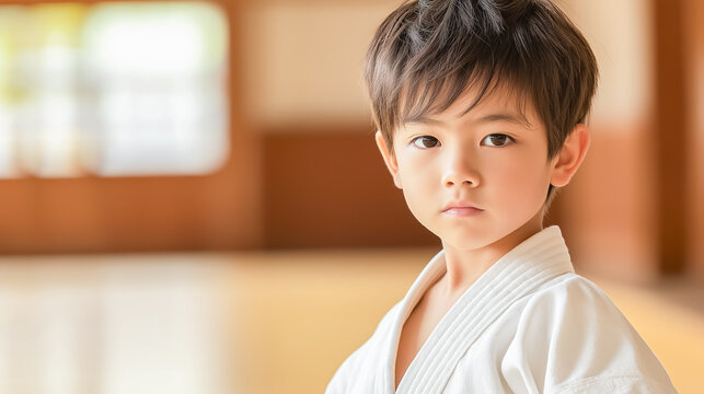 格闘技家　日本人 侍 男の子 空手家 武術家 柔道家 極真空手 型 幼児  KARATE JUDO DOUGI NINJA