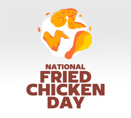 national fried chicken day with delicious fried chicken