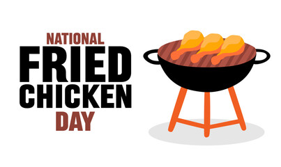 national fried chicken day with delicious fried chicken