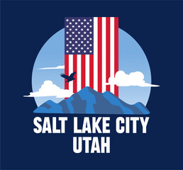 salt lake city utah with beautiful mountain views
