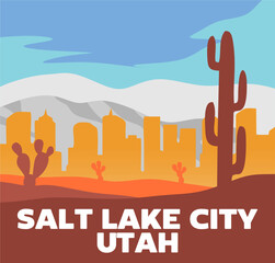 salt lake city utah with beautiful mountain views