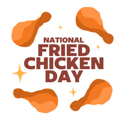 national fried chicken day with delicious fried chicken