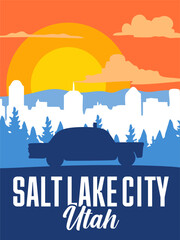 salt lake city utah with beautiful mountain views