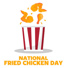 national fried chicken day with delicious fried chicken