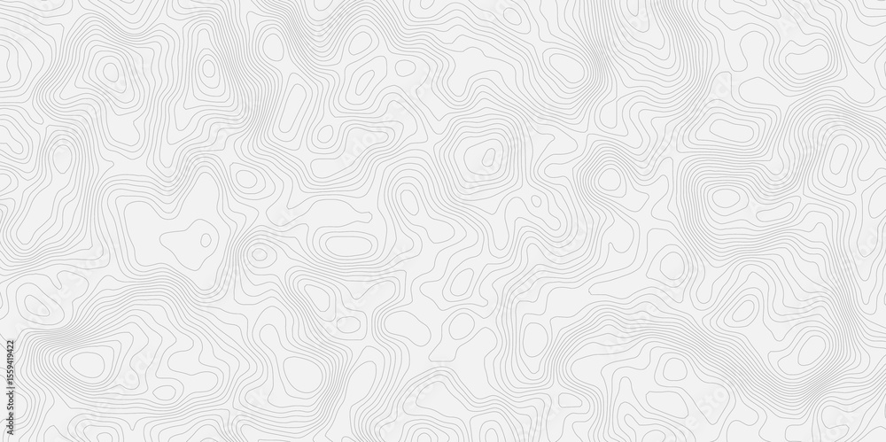 Poster topographic contour wavey line map illustration with contour lines representing elevation on a white