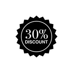 30 Percent Off Discount Vector