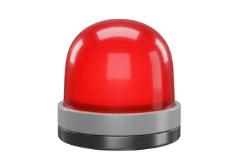 Fototapeta premium A red emergency alarm light, isolated on transparent background