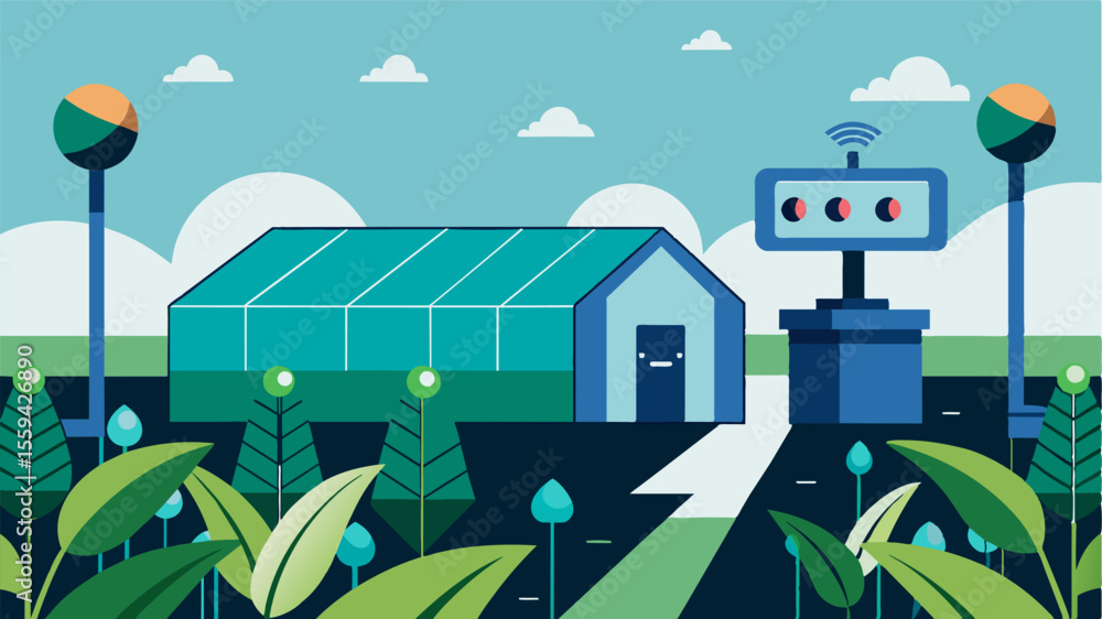 Poster an automated soil health sensor being utilized in greenhouses to maintain optimal growing conditions