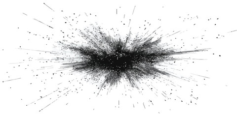 Abstract black and white explosion