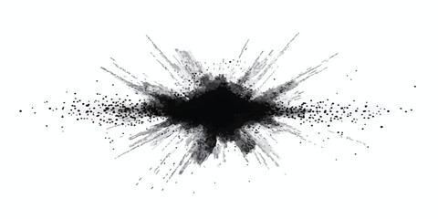 Abstract black ink splatter