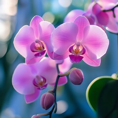 blooming Phalaenopsis orchids in natural conditions, in nature
