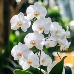 blooming Phalaenopsis orchids in natural conditions, in nature