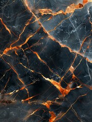 black marble pattern with subtle rose gold veins, polished texture, plain background, realistic style, dramatic studio lighting, rich tones, top-down view with negative space in center