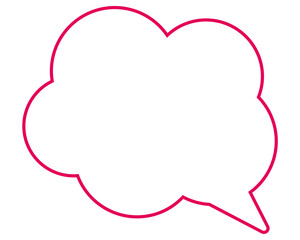 シンプルな吹き出し　雲形