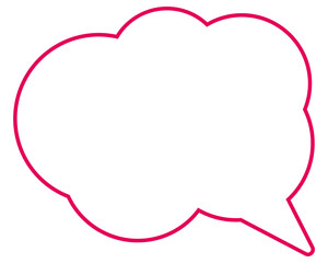 シンプルな吹き出し　雲形