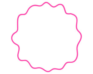 シンプルな吹き出し　柔らかい線の雲形