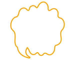 シンプルな吹き出し　柔らかい線の雲形