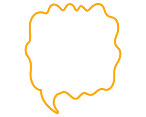 シンプルな吹き出し　柔らかい線の雲形