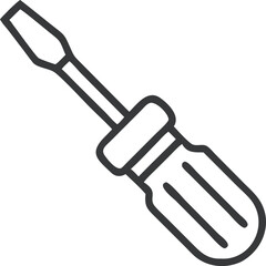 Vector art of a screwdriver isolated on white background is ready for repairs