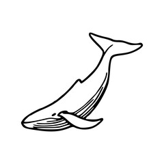 simple marine life whale outline