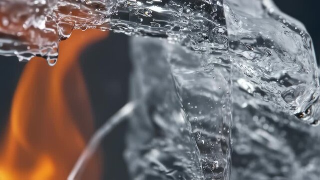 Melting and Burning Ice with Crystal Structures