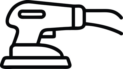 Vector art of an electric sander isolated on white background is ready for polishing