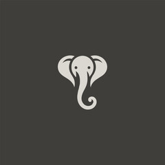 Elephant logo with minimal detail and smooth curved lines.