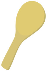 木製しゃもじのイラスト ベクター素材