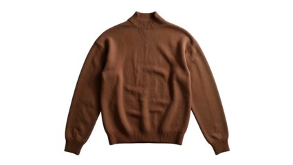 Brown sweater isolated on transparent background