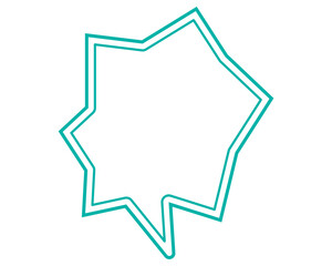 シンプルな二重線の吹き出し　ギザギザした形