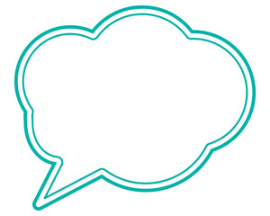 Fototapeta premium シンプルな二重線の吹き出し 雲形