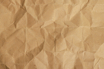 Crumpled Brown Kraft Paper Texture


