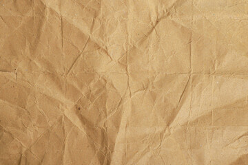 Crumpled Brown Kraft Paper Texture

