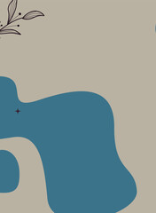 abstract background with waves and floral design, vector illustration  graphic