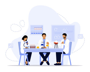 Laboratory concept illustration. Suitable for landing page, ui, web, App intro card, editorial, flyer, and banner.