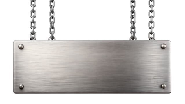 metal plate isolated on white background