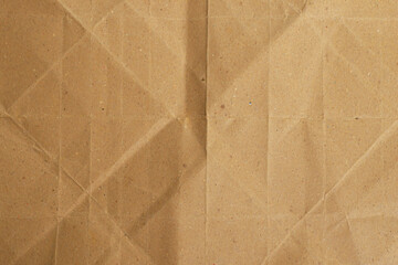 Brown Folded Kraft Paper Background

