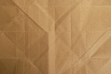 Brown Folded Kraft Paper Background

